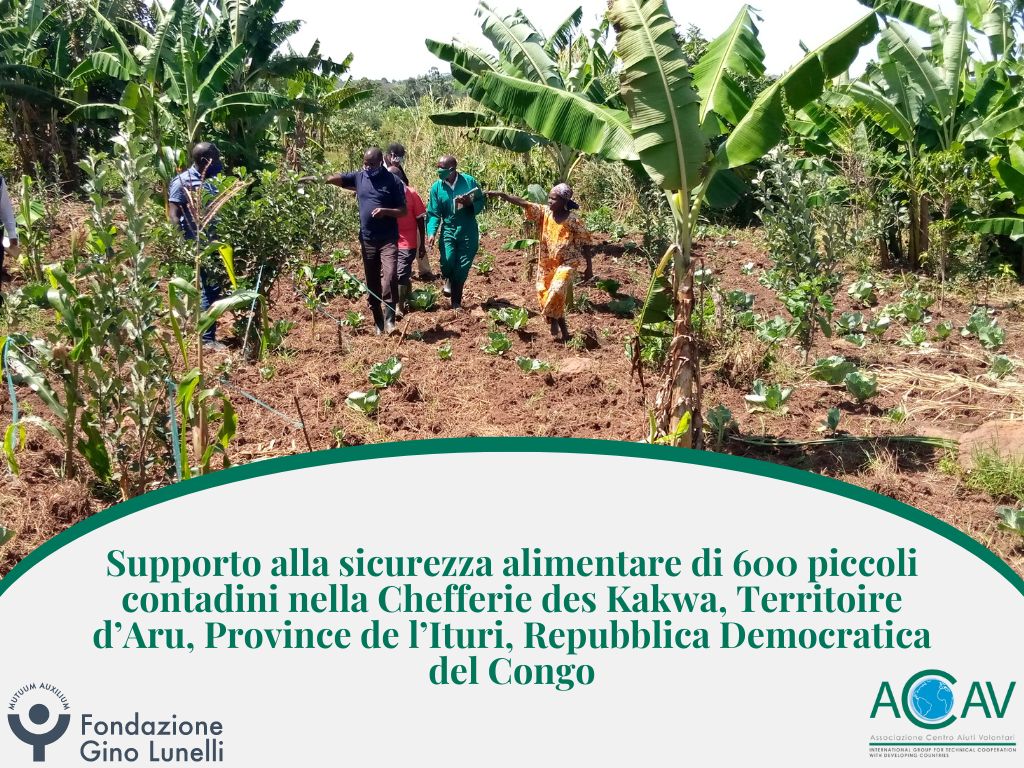 SUPPORTO ALLA SICUREZZA ALIMENTARE DI 600 PICCOLI CONTADINI NELLA CHEFFERIE DES KAKWA, TERRITOIRE D’ARU, PROVINCE DE L’ITURI, REPUBBLICA DEMOCRATICA DEL CONGO (RDC)