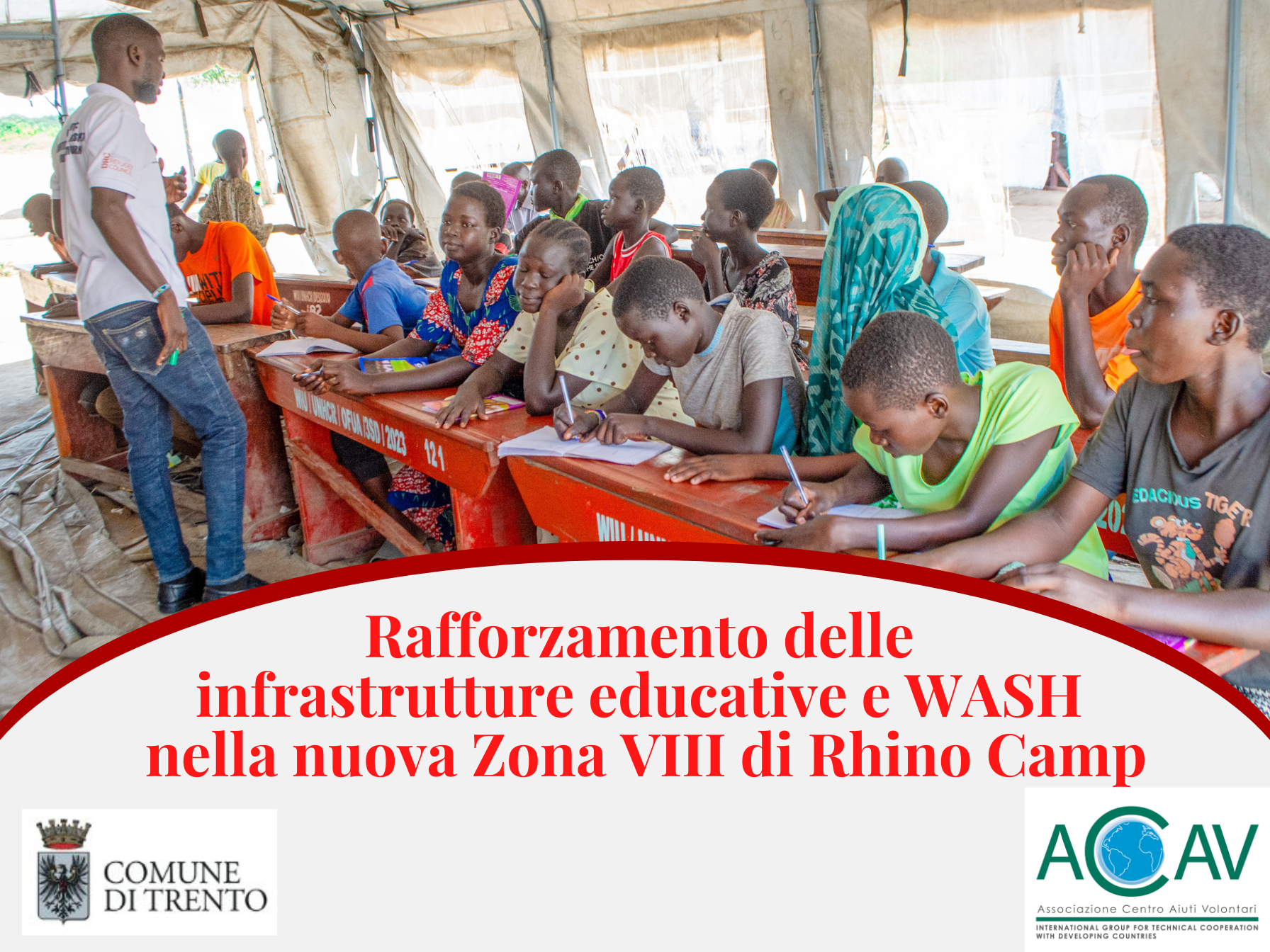 Rafforzamento delle infrastrutture educative e WASH nella nuova Zona VIII di Rhino Camp
